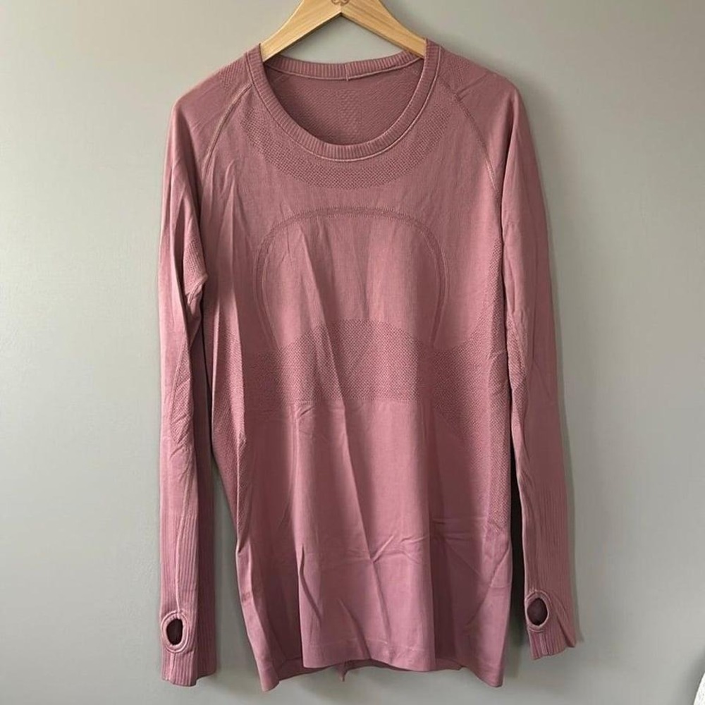 NWOT Lululemon Swiftly LS Sz 12 Quicksand Pink
